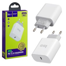 Переходник СЗУ на Type-C HS21 20W ISA белый (гарантия 2 недели)